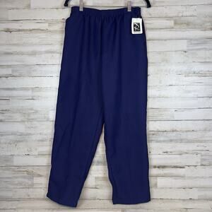 Vtg 80s 90s Separate Issue Petites Pants Sz 14 Elastic Waist Blue NWT USA Made